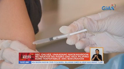Sec. Galvez, umaasang magkakaroon ng maayos na Pasko ang mga Pilipino kung mapapabilis ang bakunahan | UB