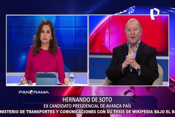 Hernando De Soto: "El gran problema que tenemos es que no sabemos quién nos gobierna"