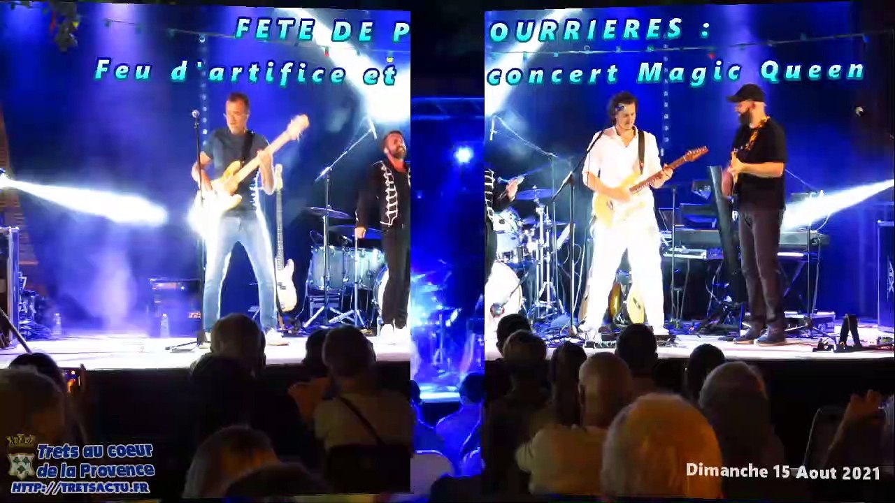 Fete de Pourrières 15 aout avec feu d'artifice et magic Queen