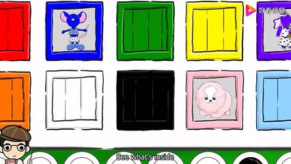 Discover Fun Animal Toys Behind Colored Windows in the Classroom 🐾