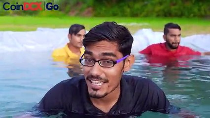 Underwater Coin Pickup Challenge Looser Will Take Laughing Gas_|| Crazy XYZ ||   360P