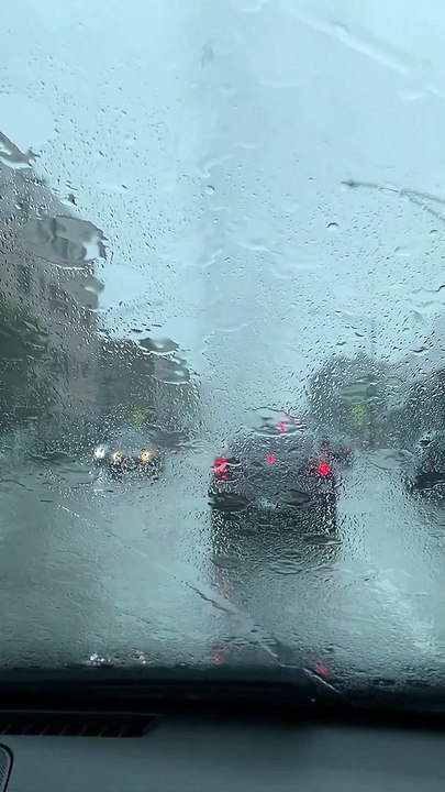 Storm Water Sprays From Chicago Sewer System