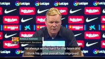 Koeman praises two-goal Braithwaite as Barcelona win in first post-Messi game