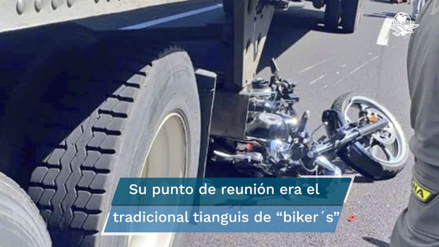 Captan accidente de motociclistas en la México-Cuernavaca