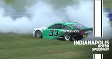 Kurt Busch and Austin Cindric make contact, Cindric spins at Indy