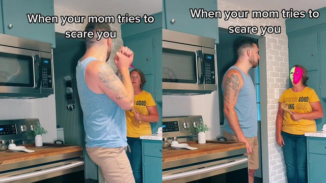 'Mom Tries to Pull a Scare Prank on Son *Backfired + Owned!* | 20 MILLION+ Views'