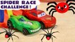 Spooky Hot Wheels Spider Funny Funlings Race Competition with Pixar Cars Lightning McQueen versus Marvel Avengers and Toy Story Rex Toys in this Stop Motion Animation Toy Episode by Toy Trains 4U