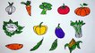 Vegetables drawing and Coloring
