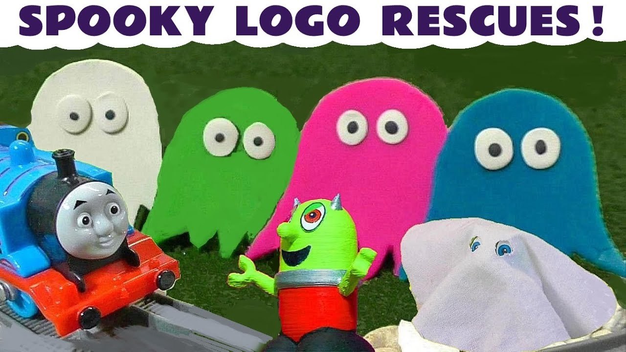 Spooky Thomas the Tank Engine Ghost Toys Logos Rescue with the Funny Funlings Toys in this Stop Motion Animation Toy Story for Kids by Family Channel Toy Trains 4U
