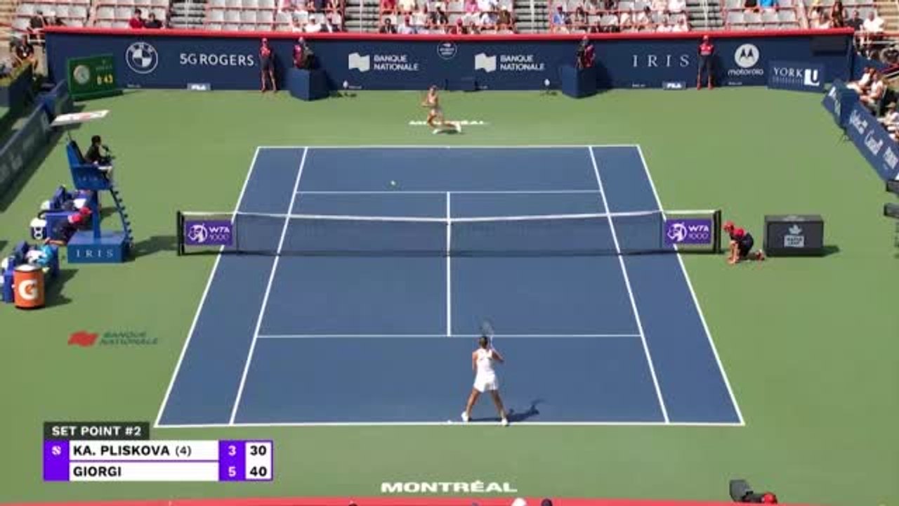 Giorgi stuns Pliskova in Montreal to claim Rogers Cup title