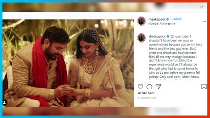 Rhea Kapoor shares first pic with husband Karan Boolani from their private wedding