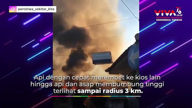 Puluhan Kios Ludes Terbakar di Pasar Ciawi Tasikmalaya