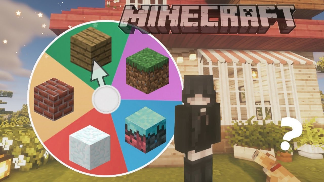 spinning a wheel to decide my minecraft house w_ CIT resource packs