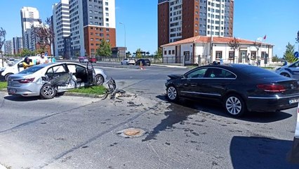Son Dakika | Başakşehir'de 5 kişinin yaralandığı kaza kameralara yansıdı