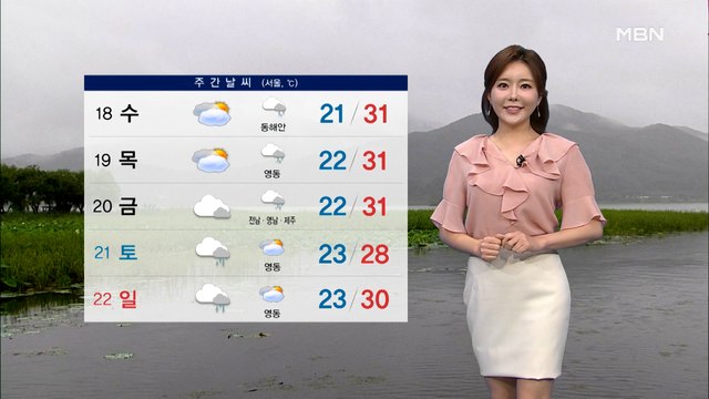 [종합뉴스 날씨] 내일 서쪽 낮더위…동해안 비·내륙 소나기
