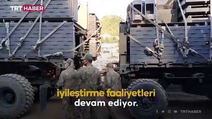 Sel bölgesine seyyar köprüler kuruluyor