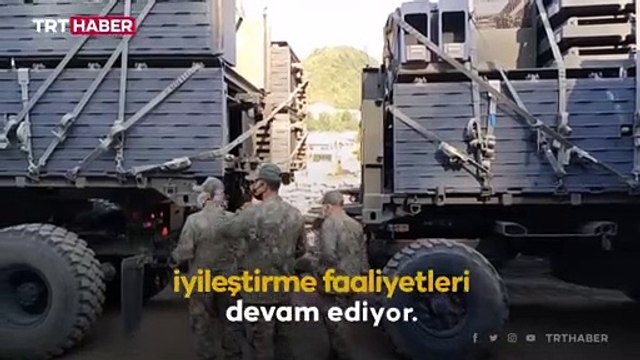 Sel bölgesine seyyar köprüler kuruluyor