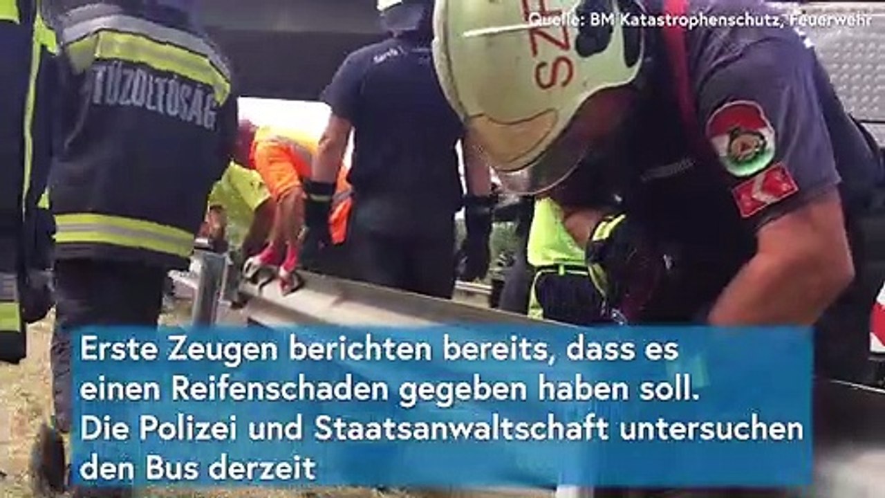 Hier wird der ungarische unglücksbus geborgen!