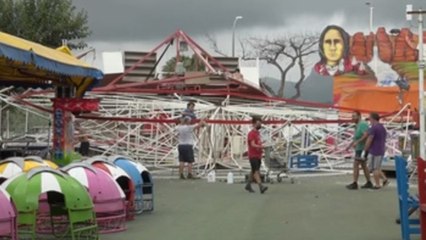 Un viento nunca visto en Gandía tumbó una noria