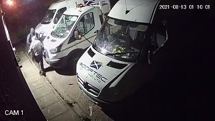 Vandals damage vans at Rooftec Scotland Ltd in Grangemouth