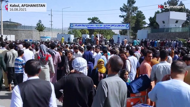 Chaos at Kabul airport as thousands flee Afghanistan after Taliban takeover