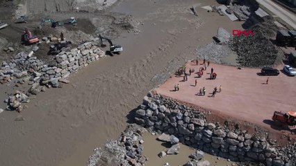 AYANCIK'TA KÖPRÜ İNŞAATI BAŞLADI