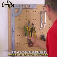 leveling the floor of an old garage   Garage Floor Makeover