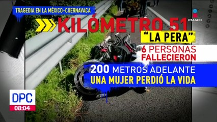 Al menos 6 muertos en diversos accidentes ocurridos en la carretera México-Cuernavaca