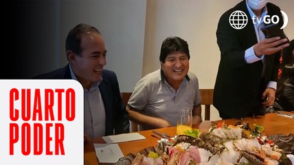 Evo Morales visitó Lima y fue escoltado por vehículos oficiales | Cuarto Poder