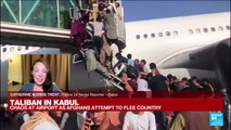 Chaos at airport as Afghans attempt to flee the country