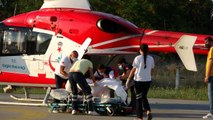 Diyaliz hastası kadın ambulans helikopterle hastane yetiştirildi