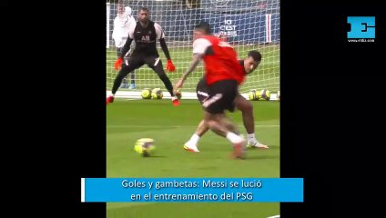 A pura gambeta y con goles: así se lució Messi en el entrenamiento del PSG