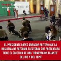 En la 'mañanera', López Obrador reiteró que la iniciativa de reforma electoral que presentará tiene el objetivo de una 