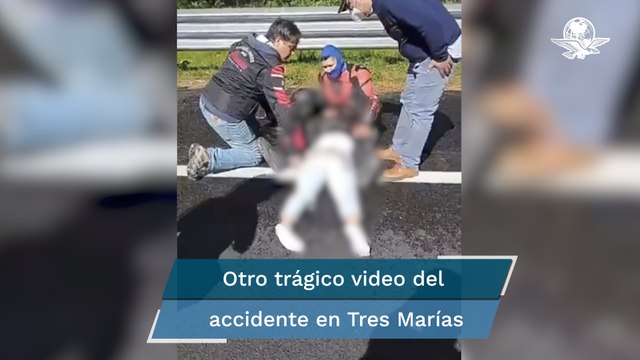 Tres Marías: Dana no te duermas , pide motociclista a acompañante en la México-Cuernavaca