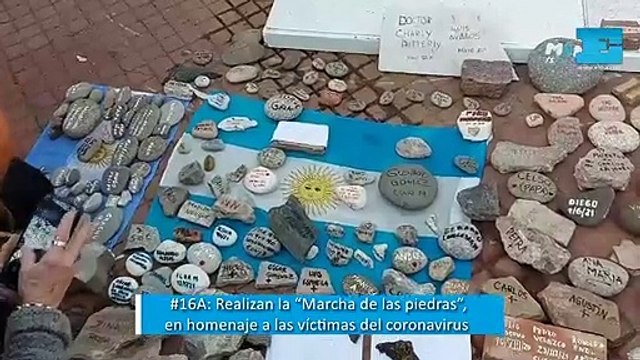#16A: Realizan la “Marcha de las piedras”, en homenaje a las víctimas del coronavirus