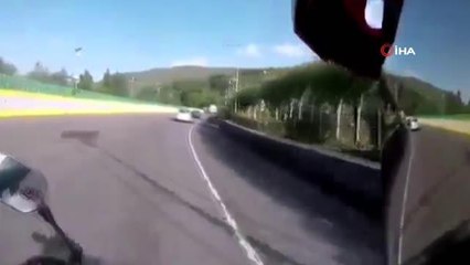 Son dakika! Meksika'daki kaza anı motosikletçinin kask kamerasında
