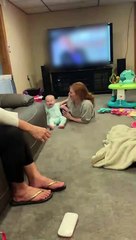 Pillow Fight has Baby Belly Laughing