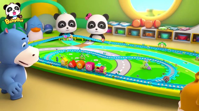 Baby Panda Learns How to Play Toy Train | Color Song | Nursery Rhymes | Kids Songs | BabyBus