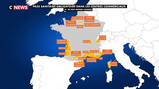Premier jour pour le pass sanitaire dans les centres commerciaux