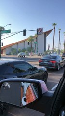 Driverless Car Encircles Churchfront Intersection