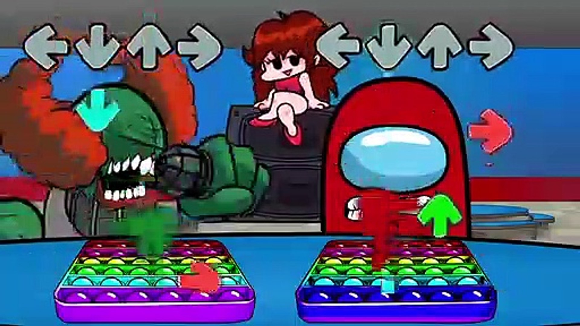 ⁣FNF Characters VS Among Us | POP IT BATTLE | AMONG US Imposter Animation  | FRIDAY NIGHT FUNKIN