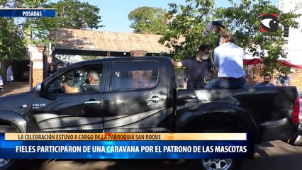 Fieles participaron de una caravana por el día del santo patrono de las mascotas
