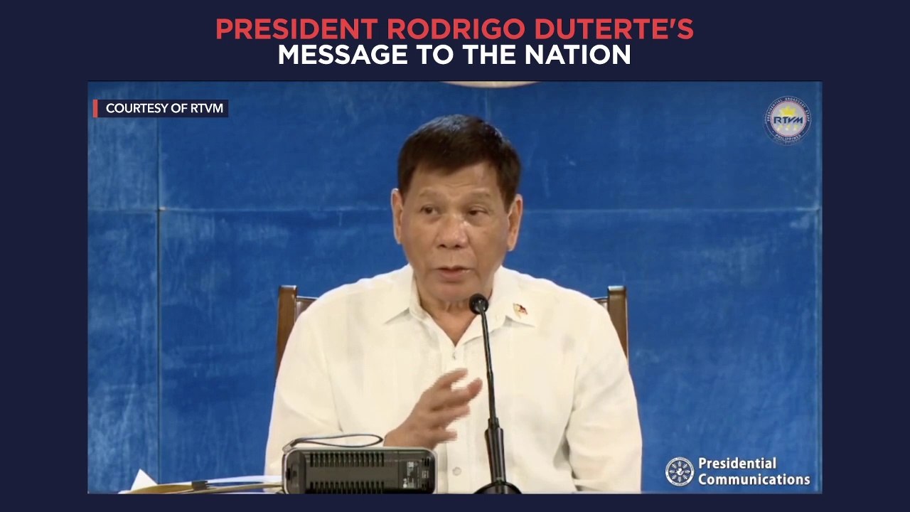 President Duterte's recorded message to the nation | recorded Monday,  August 16