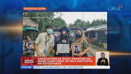 Graduation sa riles, paandar ng isang guro para sa mga nagtapos na estudyante | UB