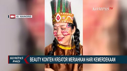 Unik! Melukis Wajah dengan Nuansa Kemerdekaan Indonesia