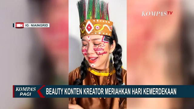 Unik! Melukis Wajah dengan Nuansa Kemerdekaan Indonesia