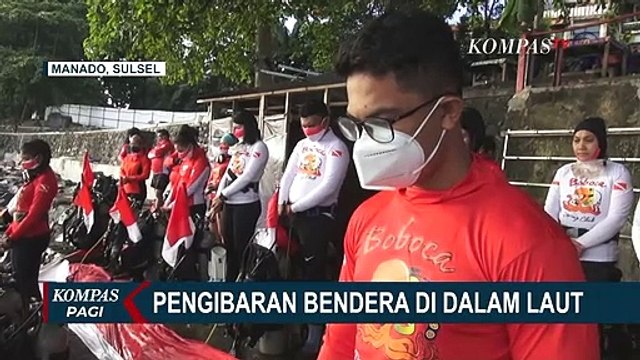 Sambut HUT Ke-76 RI, Bendera Merah Putih Dikibarkan di Bawah Laut