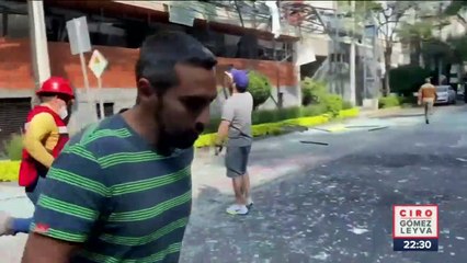Se registra explosión en edificio de la Benito Juárez