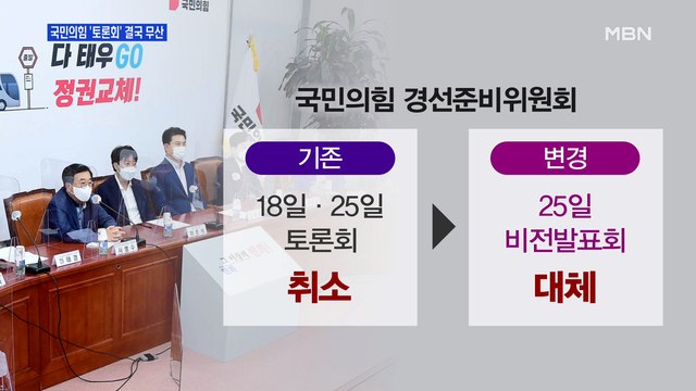 [MBN 프레스룸] 국민의힘 '토론회' 결국 무산