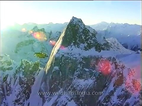 Ali Ratni Tibba and Himalayan landscape from aerial helicopter expedition